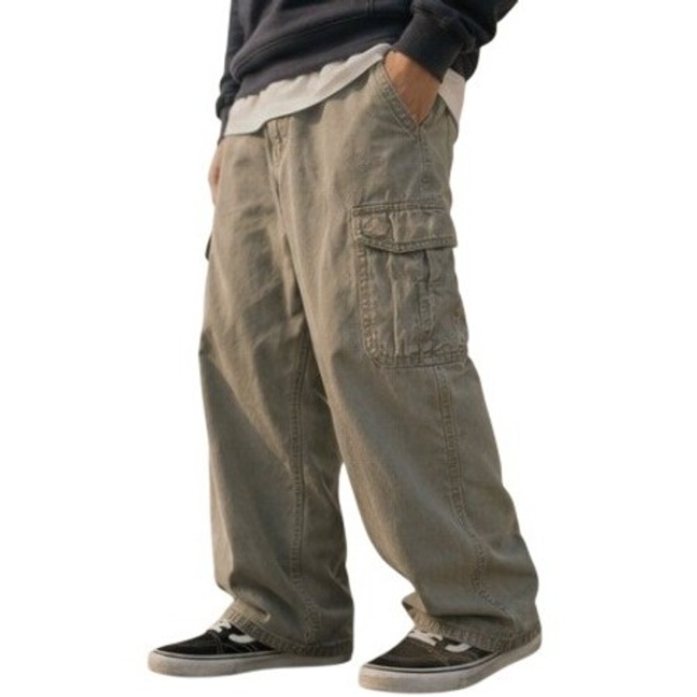 Tony Hawk Cargo Pants Green 34x30 Skater Y2K‎ Straight Leg Cotton Baggy Gorpcore